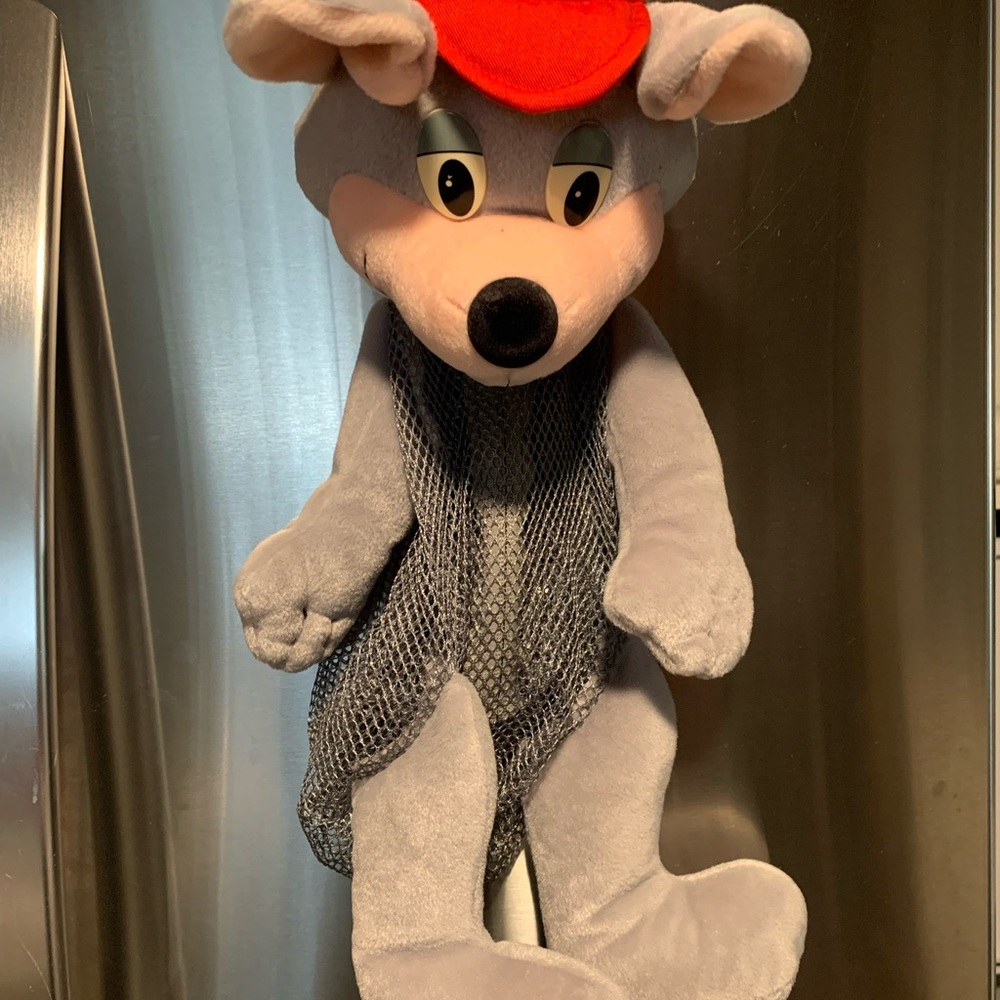 RARE 2005 Chuck E Cheese Net Plush Backpack